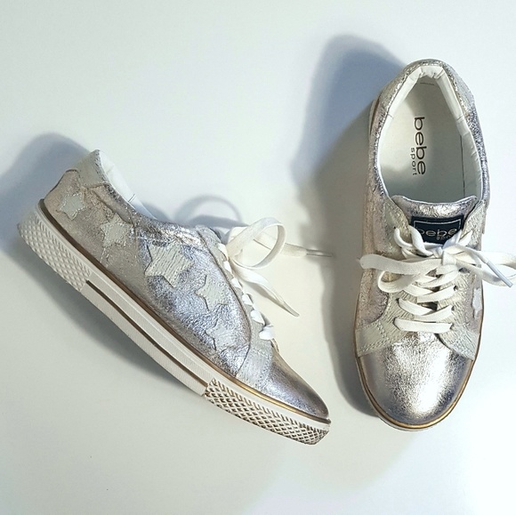 Bebe Shoes Bebe Metallic Sneaker With Star Applique Poshmark